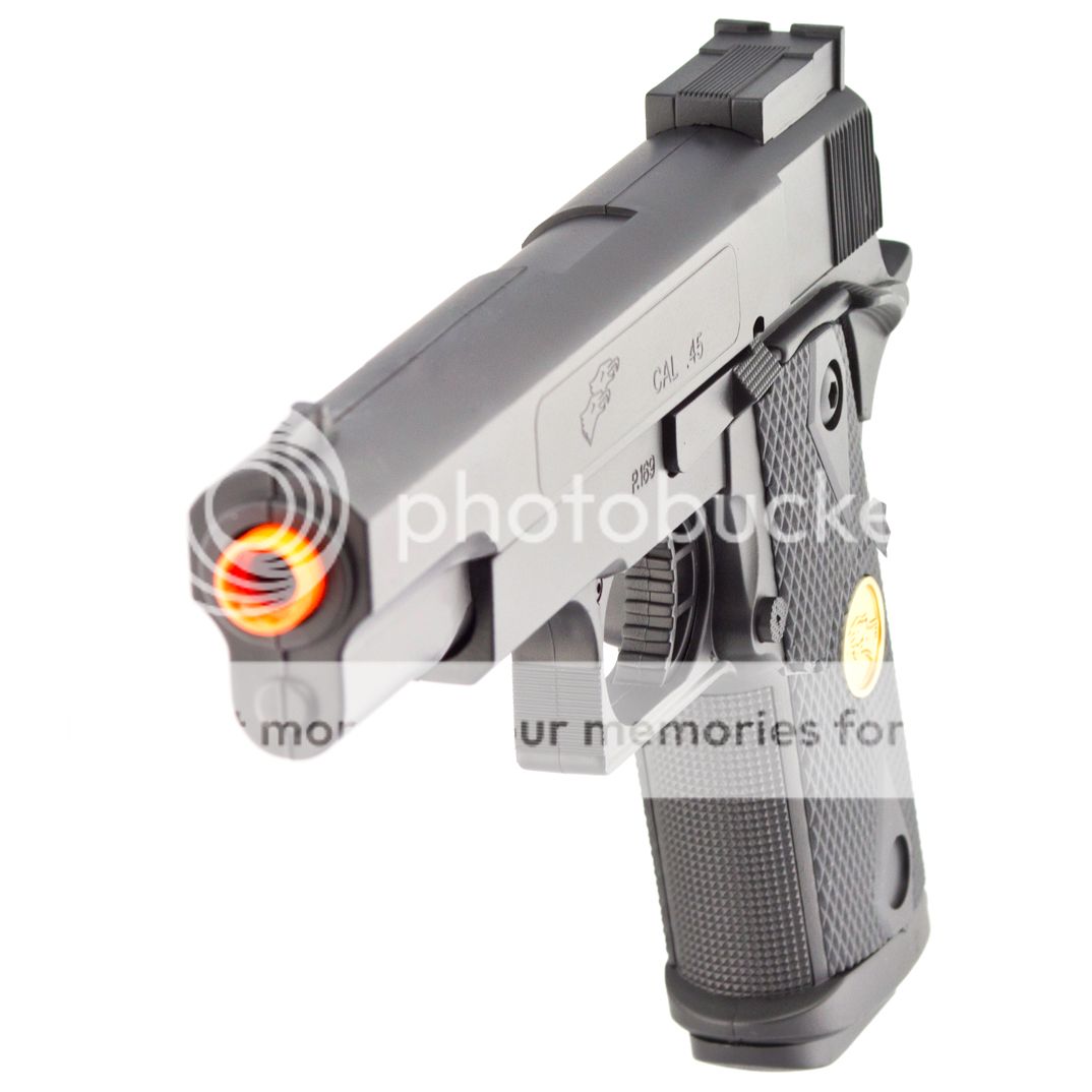 DOUBLE EAGLE M 1911 A1 FULL SIZE AIRSOFT SPRING HAND GUN PISTOL w/ 6mm